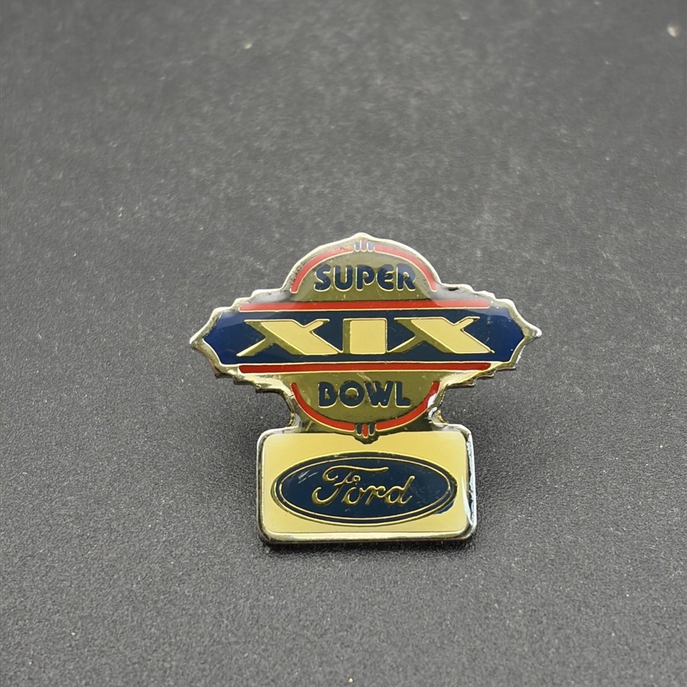 Super Bowl XIX NFL Football Ford Lapel Hat Pin